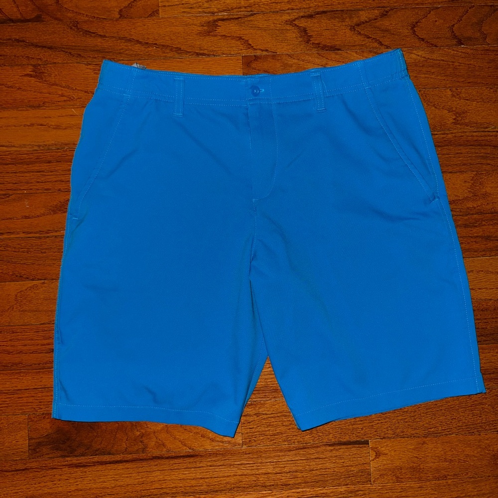 Under Armour Electric Blue Flat-Front Boys Shorts
